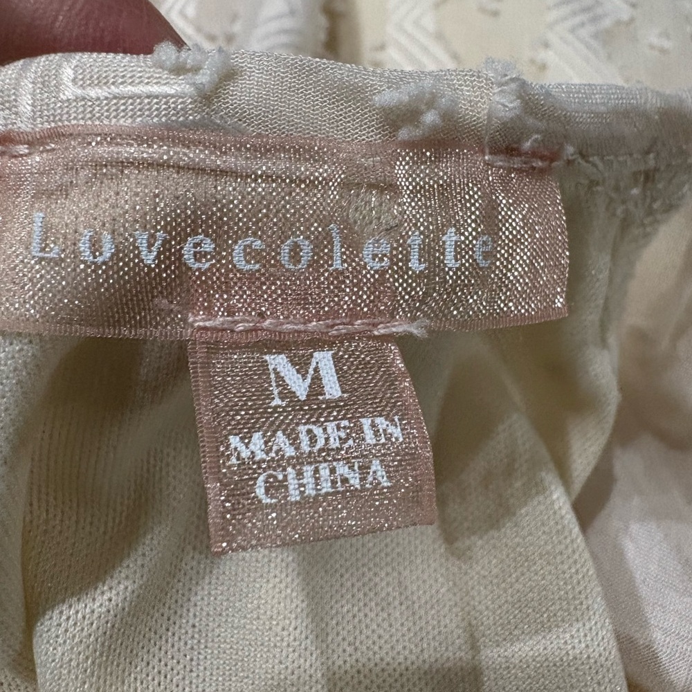 Lovecolette Ivory  Textured Mini Dress Size Medium - Picture 4 of 7